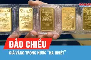 Chiều 18-8, giá vàng trong nước và thế giới giảm