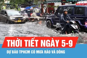 Dự báo TPHCM có mưa rào và dông trong ngày 5-9