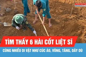 Quảng Ngãi: Tìm thấy 6 hài cốt liệt sĩ từ thông tin nhân chứng cung cấp