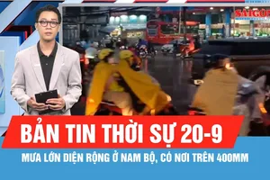 Bản tin thời sự ngày 20-9: Nam bộ mưa lớn diện rộng từ chiều 21-9