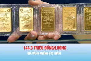 Podcast bản tin thời sự ngày 12-10: Giá vàng miếng SJC giảm còn 144,3 triệu đồng/lượng