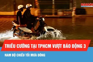 Triều cường tại TPHCM tiếp tục cao, khu vực ven kênh rạch tái ngập