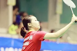 Tay vợt trẻ Nguyễn Thùy Linh. Ảnh: T.L
