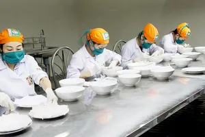 Làm sạch tổ yến tại Trung tâm triển lãm yến sào Việt Nam Việt Linh (xã Tam Thôn Hiệp, huyện Cần Giờ, TPHCM) Ảnh: PHIÊU NHIÊN