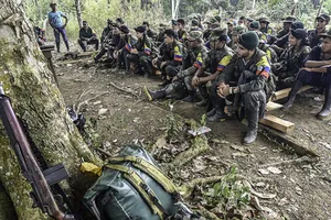 Các thành viên của Lực lượng Vũ trang Cách mạng Colombia (FARC). Ảnh: Sputnik