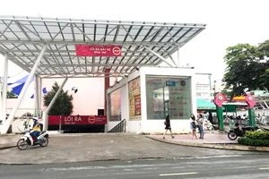 Trong Công viên 23-9 có nhiều công trình xây dựng mọc lên