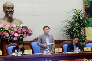 Phó Thủ tướng Vương Đình Huệ chủ trì hội nghị. Ảnh: VGP