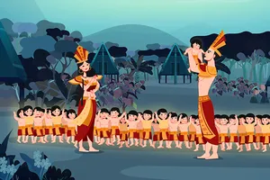 Những khung hình được thực hiện kỹ lưỡng trong Con rồng cháu tiên 2017      Ảnh: Đ.P.C.C