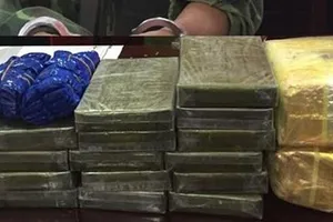 Tang vật Chuyên án 618H do đối tượng Thò Pạ Sáu vận chuyển. Ảnh: CA Nghệ An