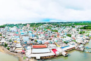 Thị trấn Cần Thạnh, huyện Cần Giờ                . Ảnh: HOÀNG HÙNG  