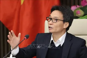 Phó Thủ tướng Vũ Đức Đam, Trưởng ban chỉ đạo liên ngành Trung ương về an toàn thực phẩm giao nhiệm vụ cho các bộ, ngành liên quan kịp thời, kiên quyết chấn chỉnh hoạt động kinh doanh thực phẩm chức năng. Ảnh: TTXVN