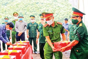 An táng 66 hài cốt liệt sĩ hy sinh tại Lào