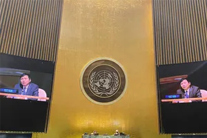 Đại hội đồng LHQ Khóa 75 đã thảo luận và thông qua bằng đồng thuận Nghị quyết về hợp tác ASEAN - LHQ. Ảnh BNG