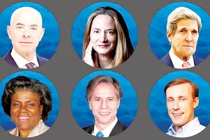 Một số ứng viên nội các của ông Joe Biden, hàng trên: Alejandro Mayorkas,  Avril Haines, John Kerry; hàng dưới: Linda Thomas-Greenfield,  Antony Blinken, Jake Sullivan