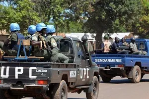 Lực lượng gìn giữ hòa bình của LHQ tại Cộng hòa Trung Phi. Nguồn:  TTXVN