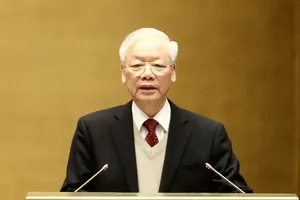 Tổng Bí thư Nguyễn Phú Trọng phát biểu chỉ đạo tại Hội nghị Đối ngoại toàn quốc, sáng 14-12. Ảnh: QUANG PHÚC