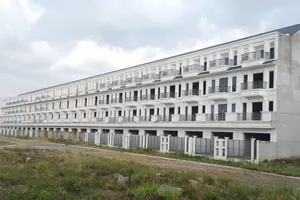 Dãy nhà liên kế dự án KDC Bình Đa đã xây xong