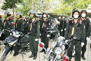 Công an TPHCM trong ngày ra quân.  Ảnh:  VIỆT DŨNG