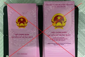 Xuất hiện nhiều nơi rao bán sản phẩm bao lì xì in hình giấy chứng nhận chủ quyền đất 