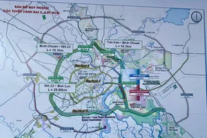 Bản đồ quy hoạch dự án đường Vành đai 3 TPHCM