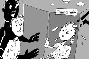 Không nên để trẻ một mình đi thang máy