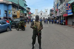 An ninh thắt chặt ở Sri Lanka. Nguồn: AP