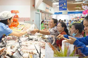 Sản phẩm nông sản sạch đang được cung ứng tại hệ thống siêu thị Co.opmart TPHCM