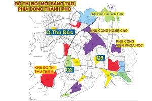 Phối cảnh gắn kết Khu Công nghệ cao TPHCM với  các đơn vị để hình thành Khu đô thị sáng tạo phía Đông