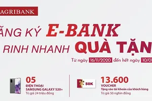 Cùng Agribank Đăng ký E-Bank - rinh nhanh quà tặng