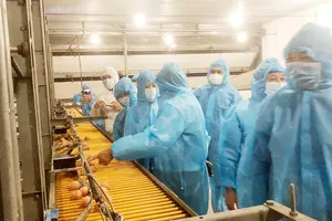 Đoàn công tác Bộ NN-PTNN thăm trại gà Ba Huân  tại huyện Bến Lức (Long An)