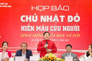 Chủ nhật Đỏ dự kiến tiếp nhận hơn 50.000 đơn vị máu