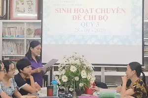 Chi bộ Trường Tiểu học Đoàn Thị Điểm, phường 2 (quận 4)  họp chi bộ chuyên đề