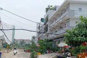 Đường D6 Khu dân cư Nam Long (quận 7)  được mở rộng từ 2m lên 24m