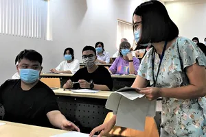 Thí sinh tham gia kỳ thi ĐGNL đợt 1 do ĐH Quốc gia TPHCM  tổ chức ngày 28-3