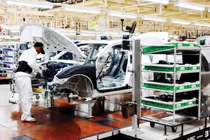 Một phân xưởng sản xuất xe ô tô Honda ở Thái Lan