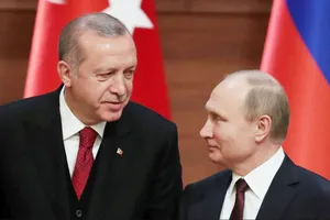 Tổng thống Thổ Nhĩ Kỳ Recep Tayyip Erdogan và Tổng thống Nga Vladimir Putin. Ảnh: Reuters