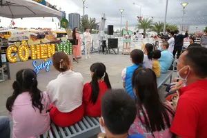  Chương trình “Có hẹn với Sài Gòn” tổ chức tại Bến Bạch Đằng.  Ảnh: DŨNG PHƯƠNG 