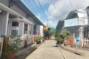 Một góc khu nhà ở xã hội do ngân sách nhà nước đầu tư  đưa vào sử dụng năm 2013, tại phường 9, TP Cà Mau