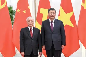 Tổng Bí thư Nguyễn Phú Trọng  và Tổng Bí thư, Chủ tịch Trung Quốc Tập Cận Bình