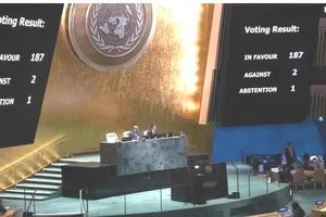 ĐHĐ LHQ bỏ phiếu dự thảo nghị quyết phản đối Mỹ cấm vận kinh tế Cuba. Ảnh: LIÊN HỢP QUỐC