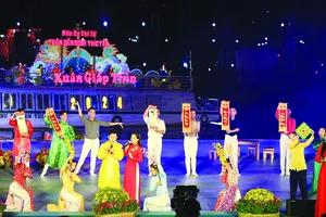 Tiết mục “Khúc ca xuân” trong chương trình. Ảnh: DŨNG PHƯƠNG