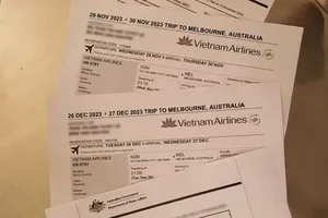Người bị hại tin tưởng sau khi nhận được visa 482 (giả) và vé máy bay qua mail