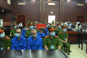 Các bị cáo tại phiên tòa