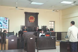 Phiên tòa số hóa xét xử bị cáo Quách Minh Nhựt, ngày 14-3. Ảnh: THÀNH CHUNG