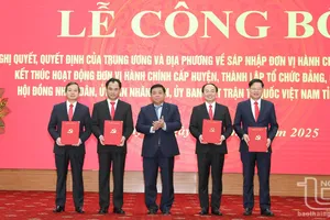 Thái Nguyên: Công bố quyết định sáp nhập đơn vị hành chính cấp tỉnh, cấp xã và lãnh đạo chủ chốt