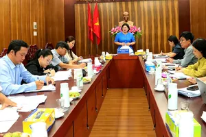 Quảng cảnh buổi làm việc. Ảnh: VÂN ANH