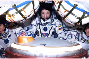 Phi hành gia người Mỹ và 2 phi hành gia người Nga tham gia vụ phóng tàu Soyuz MS-27. Ảnh: Russian Space Web