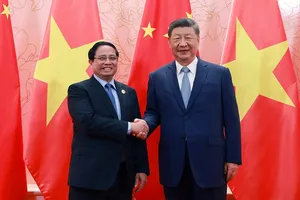 Thủ tướng Phạm Minh Chính hội kiến Tổng Bí thư, Chủ tịch nước Trung Quốc Tập Cận Bình, chiều 31-8. Ảnh: TTXVN