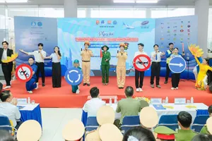 Tiết mục tuyên truyền về an toàn giao thông tại ngày hội