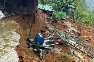 Hiện trường vụ sạt lở nghiêm trọng tại thôn Ga’niL Ảnh: UBND XÃ HÙNG SƠN